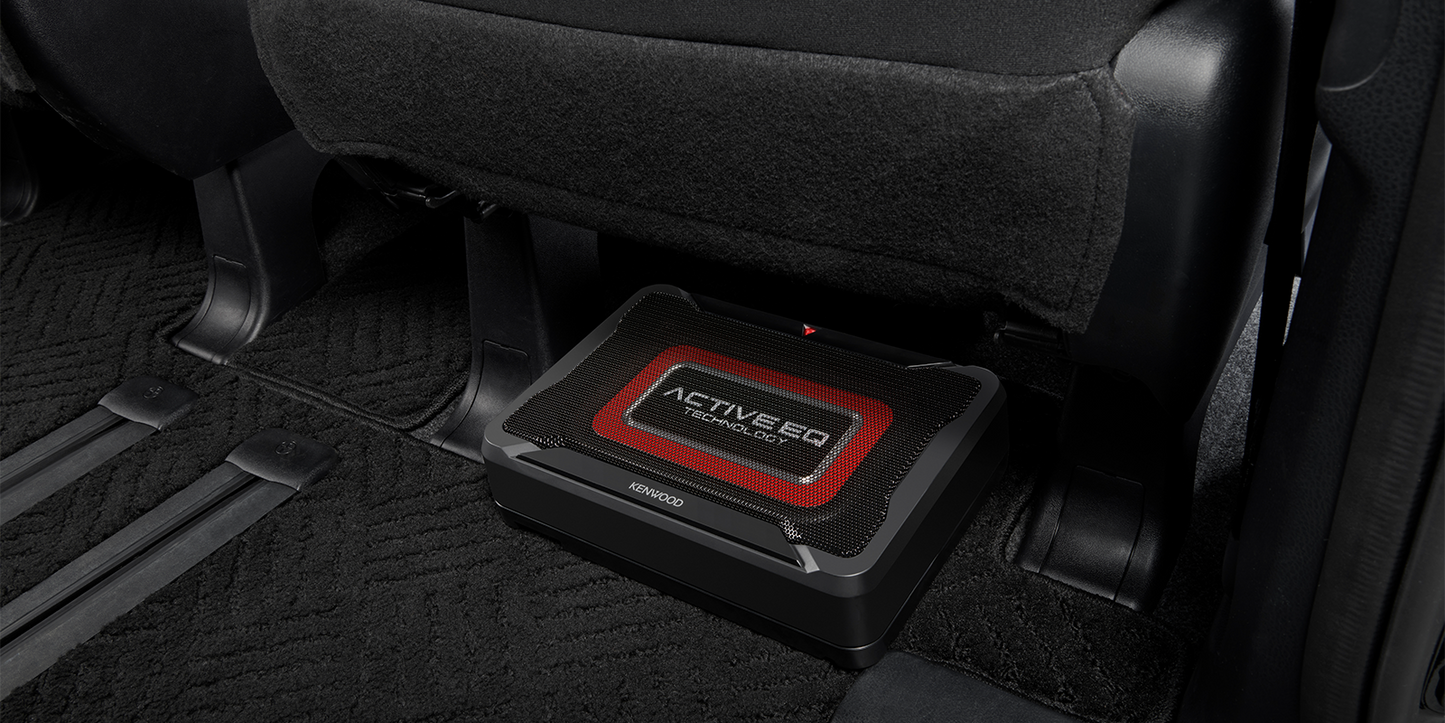 Kenwood KSC-PSW7EQ Compact Powered Subwoofer 160 Watts Wired Remote Control