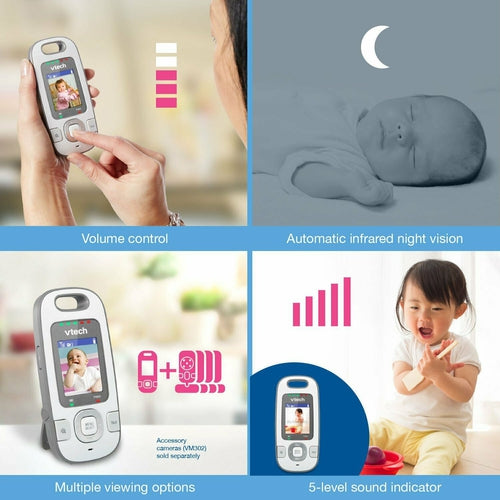 BV73121GY VTECH Digital Video Baby Monitor Full-Color and Automatic Night Vision - TuracellUSA
