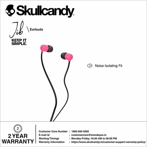 S2DUDZ040 Skullcandy Jib In-Ear Noise-Isolating Earbuds and Enhanced Bass NEW - TuracellUSA