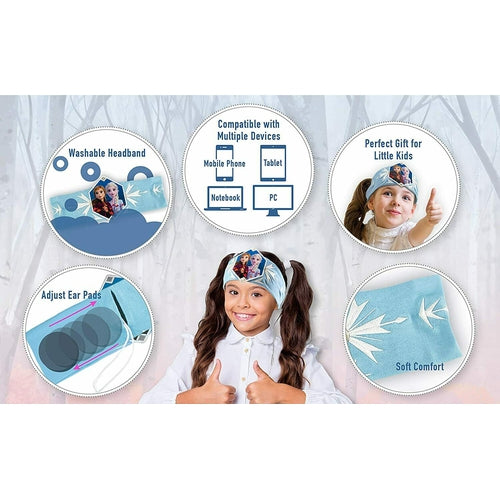 KID-FR143 KID DESIGNS Frozen 2 Soft Cotton Headband Headphones BRAND NEW - TuracellUSA