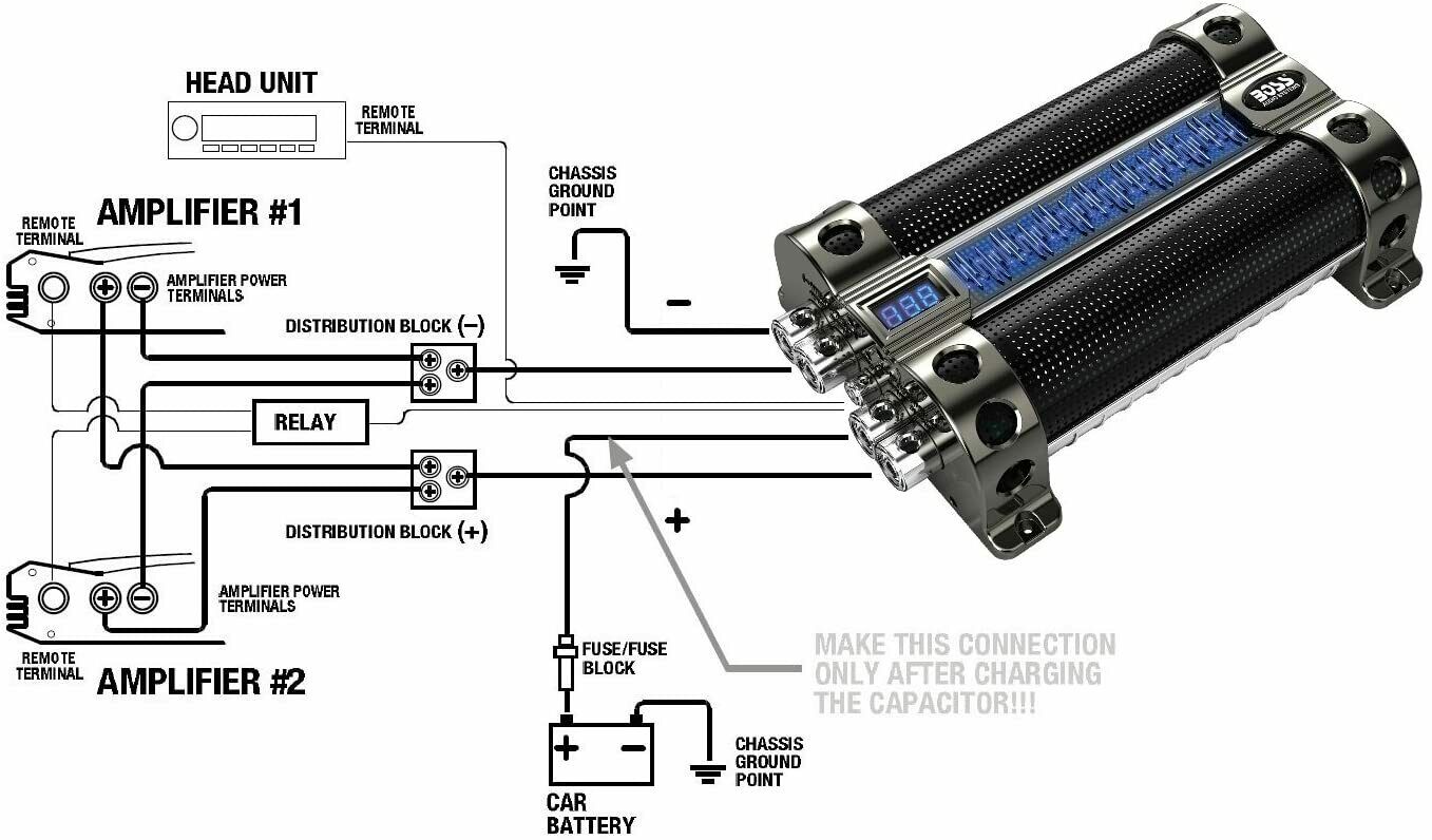 Cap18 BOSS Audio Systems 18 Farad Car Capacitor For Energy Storage BRAND NEW - TuracellUSA