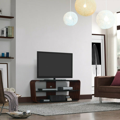 TC567301C248 BELLO 56" Tv Stand Blk Glass Cherry NEW - TuracellUSA