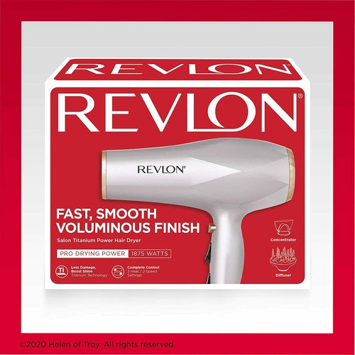 RVDR5268 Revlon Salon 1875W Titanium Hair Dryer NEW - TuracellUSA