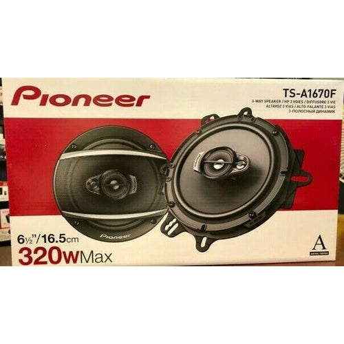Pioneer TS-A1670F 6.5-INCH 6-1/2" CAR AUDIO 320 watt 3-WAY COAXIAL SPEAKERS - TuracellUSA