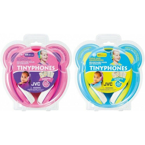 JVC-HAKD7 Kid's Headphones Tinyphones For Children BRAND NEW Pink/Yellow - TuracellUSA