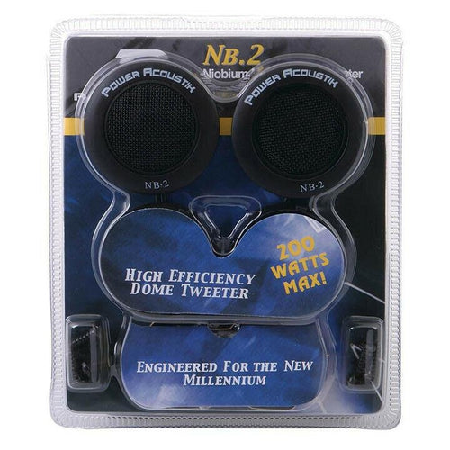 POWER ACOUSTIK NB-2 1" 200W FLUSH-MOUNT CAR DOME TWEETERS BUILT IN CROSSOVER - TuracellUSA