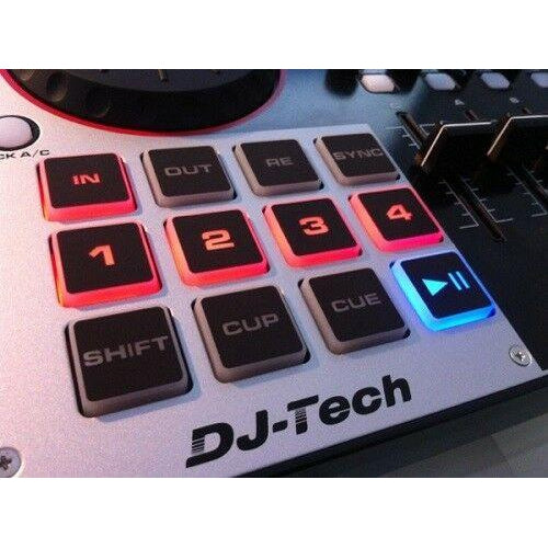DJ-Tech 4 MIX Integrated Sound card 4 deck control & Virtual DJ LE software NEW - TuracellUSA