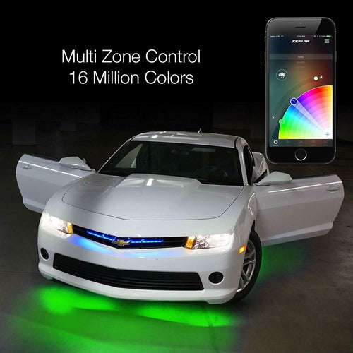 XKGLOW 6PC 10" FLEX STRIPS MILLION COLOR XCHROME SMARTPHONE APP CONTROLLED UNDER - TuracellUSA