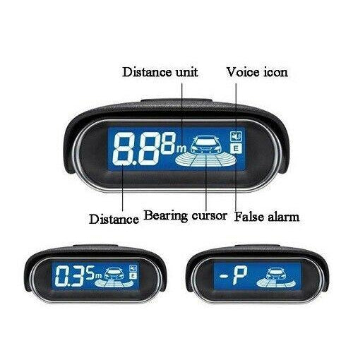 Crimestopper CA-5025 Front & Rear Parking Sensor System, Windshield LCD Display - TuracellUSA