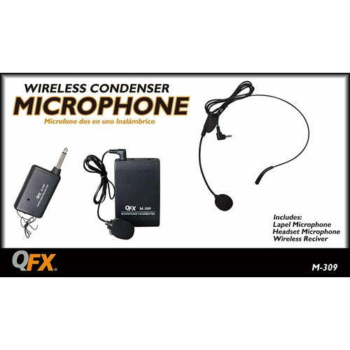 M309 QFX Wireless Professional Microphone System Headset Lapel Microphones NEW - TuracellUSA