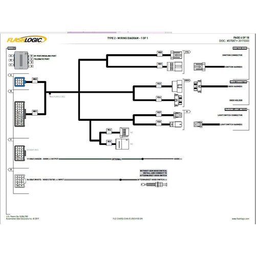 Flashlogic Remote Starter Dodge RAM 2013-2017 1500 2500 3500 Plug N Play Harness - TuracellUSA