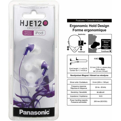 RPTCM125V PANASONIC ErgoFit In-Ear Earbud Headphones NEW - TuracellUSA