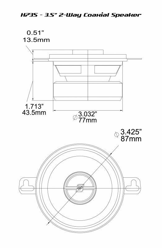H735 Cerwin Vega – 3.5″ HED Series Coaxial Car Speakers BRAND NEW - TuracellUSA