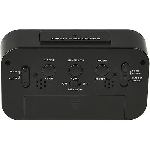 RCD11A RCA Portable Alarm Clock Auto Night Light Sensor, Temperature & Calendar - TuracellUSA