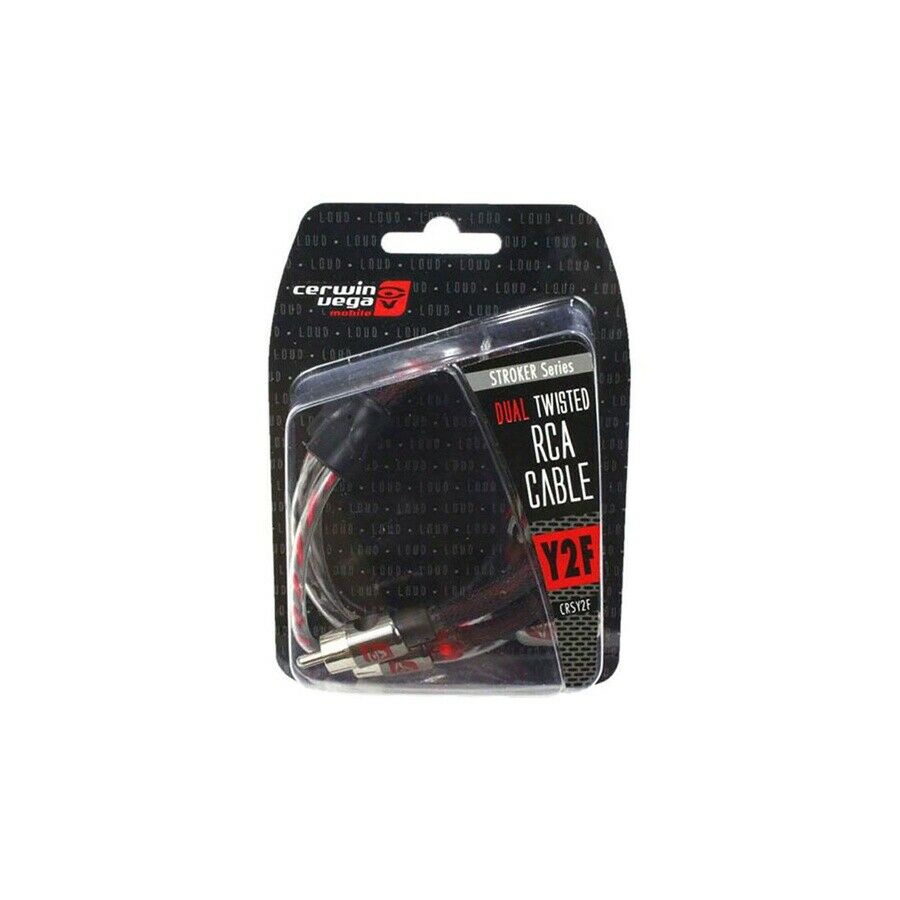 CRSY2F Cerwin Vega 1 Male to 2 Female Dual Twisted Audio/Video RCA Cable NEW - TuracellUSA