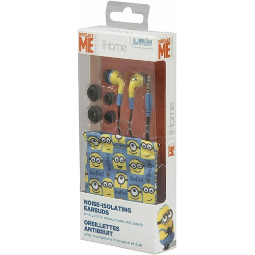 Ui-M15MS.FXv2 IHOME Minions Noise Isolating Earbuds Refresh NEW - TuracellUSA