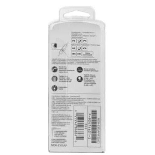 Sony MDR-EX15APW White In Ear Apple and Android Headphones with Microphone - TuracellUSA