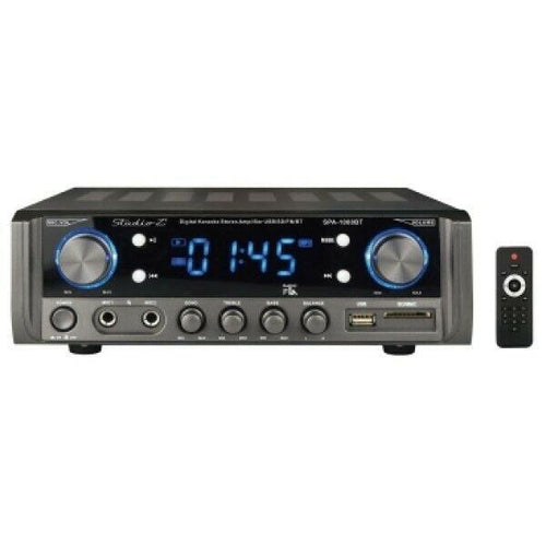 Studio Z SPA1000BT Digital Karaoke Stereo Amplifier Built In Tuner Usb 1000 - TuracellUSA