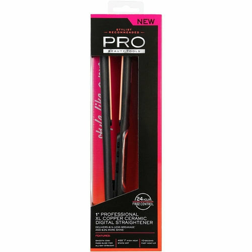 PBST2920 Pro Beauty Tools Xl Copper Digital 1 Inch Flat Iron NEW - TuracellUSA