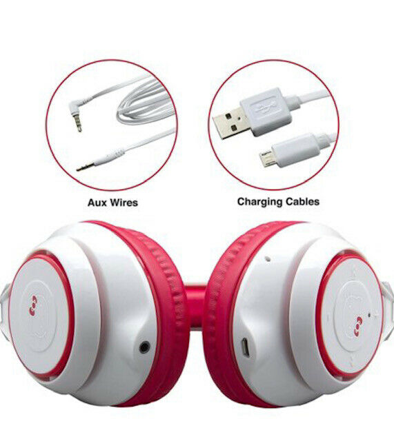 IHOME SIB90HY BT Headphones HELLO KITTY Aux Cable, Voice, Mic - TuracellUSA