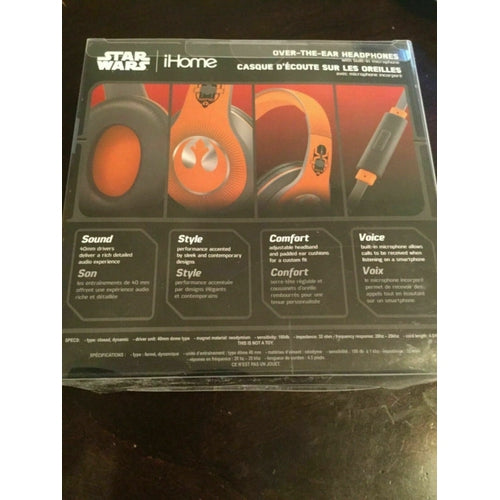 Star Wars: Episode VII The Force Awakens Over-Ear Headphones by iHome LIM40E7 - TuracellUSA
