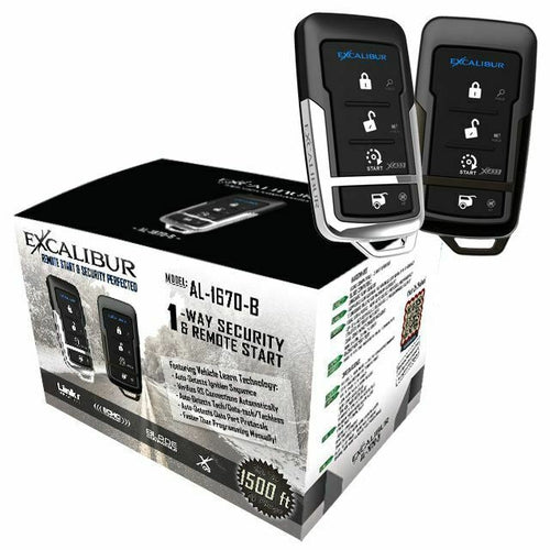EXCALIBUR AL-1670-B - Deluxe 1-Way Vehicle Security & Remote Start system LINKR - TuracellUSA