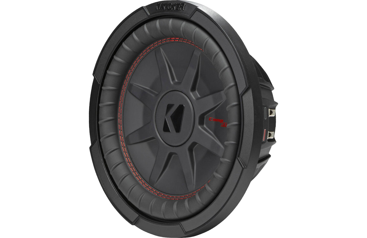 Kicker 48CWRT104 CompRT Series shallow-mount 10" subwoofer with dual 4-ohm voice coils - TuracellUSA