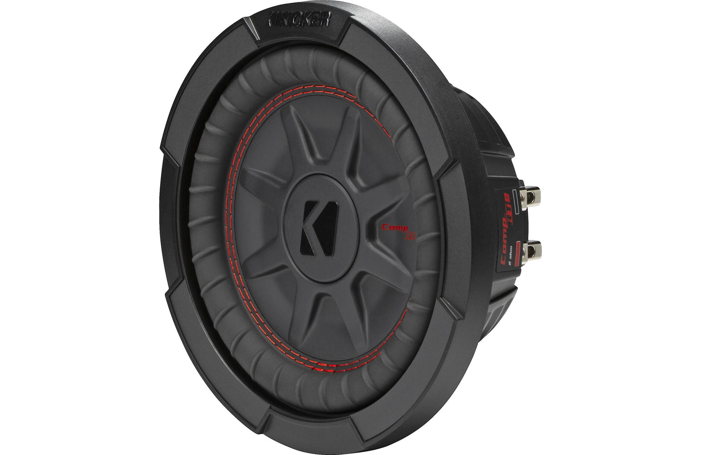Kicker 48CWRT84 CompRT Series shallow-mount 8" subwoofer with dual 4-ohm voice coils - TuracellUSA