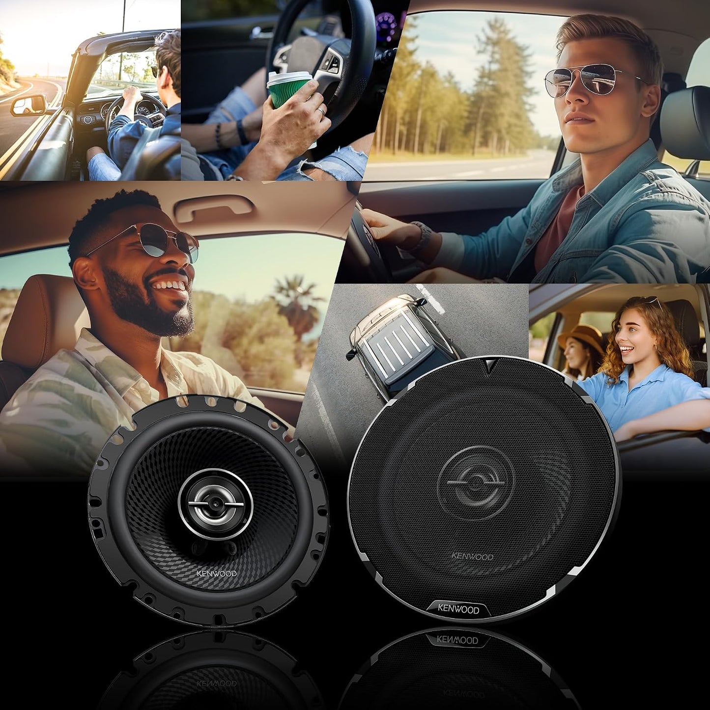 Kenwood KFC-C5798RS 5x7" 320W 2-Way Coaxial Car Speakers, Custom Fit Pair