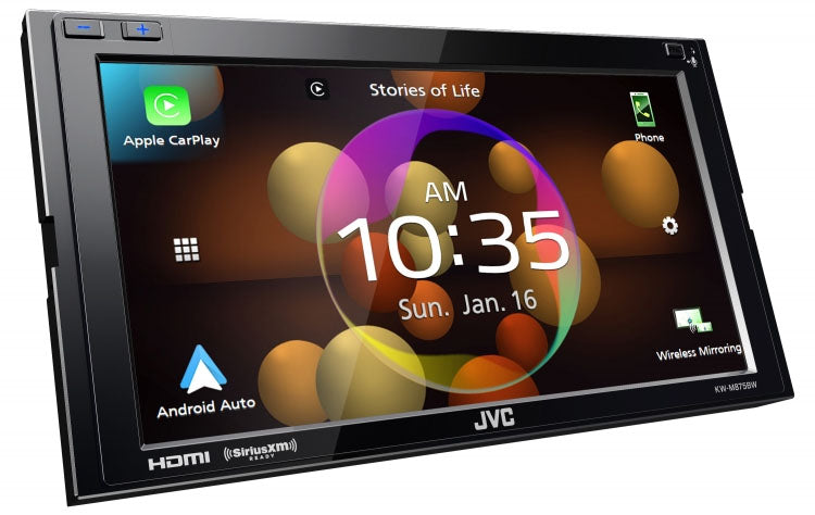 JVC KW-M875BW In Dash Multimedia Car Receiver 6.8" Screen Wireless Carplay and Android Auto