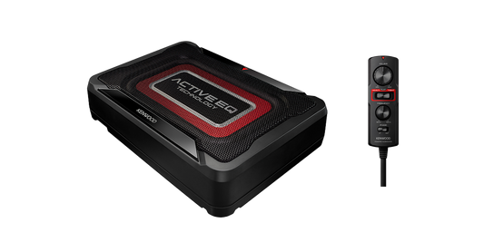 Kenwood KSC-PSW7EQ Compact Powered Subwoofer 160 Watts Wired Remote Control