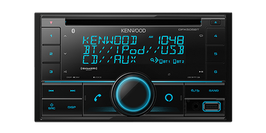 Kenwood DPX505BT 2-DIN Car CD Receiver Bluetooth Alexa USB Aux In 2 Preouts SXM