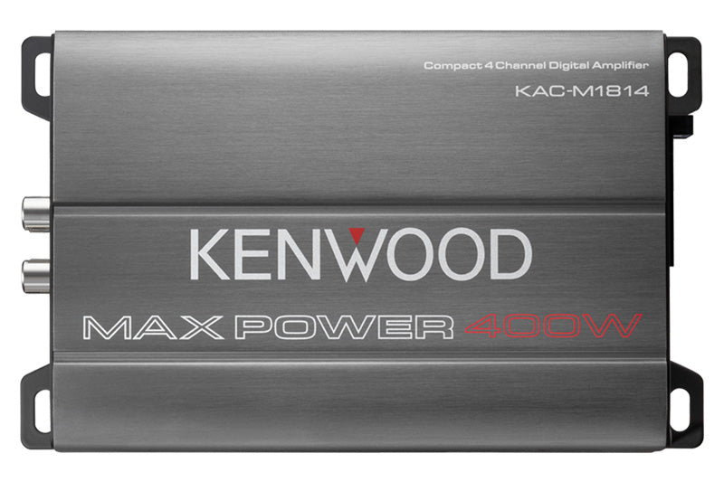 Kenwood KAC-M1814 Compact 4-Channel Digital Amplifier 400 Watts - Marine, Auto, ATV, Motorcycle