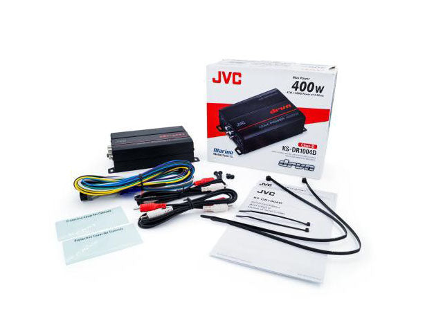 JVC KS-DR1004D 400 Watts and Powersports 4-Channel Car Audio Marine Amplifires