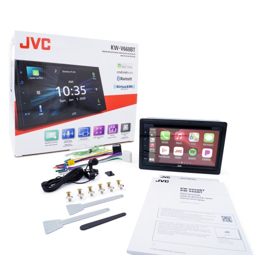 JVC KW-V660BT In Dash Car DVD Receiver 6.8" Touch SCreen Apple Carplay Android Auto USB Bluetooth