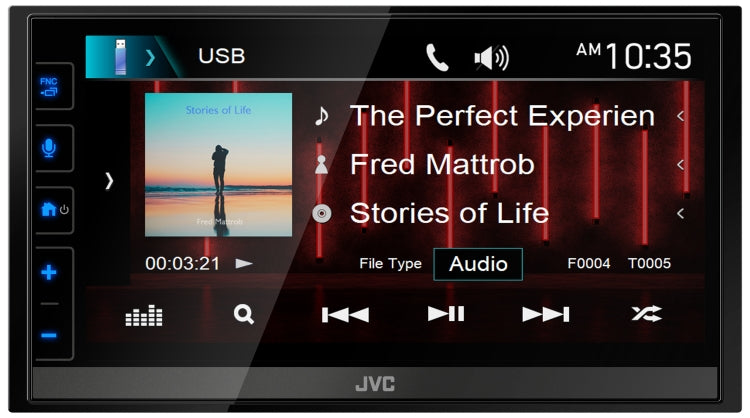 JVC KW-M780BT In Dash Car Media Receiver 6.8" Screen Apple CarPlay Android Auto HDMI