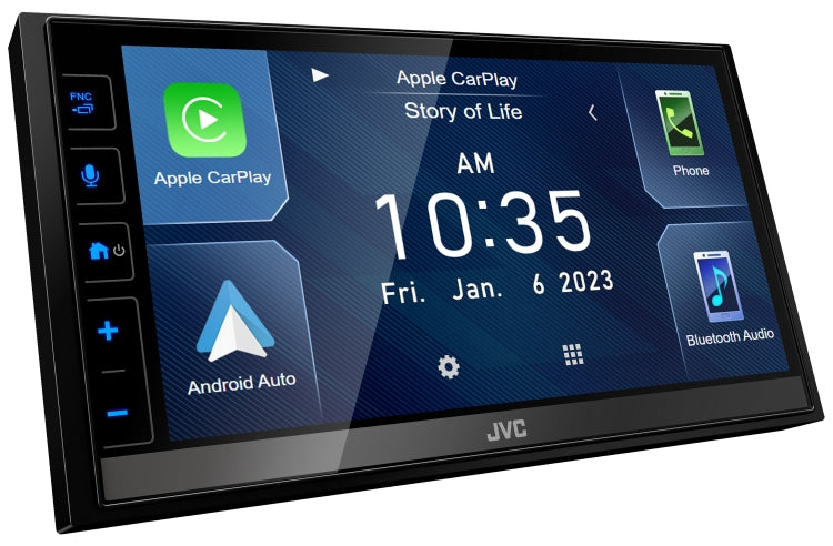 JVC KW-M788BH In Dash Digital Media Receiver 6.8" Screen Apple CarPlay Android Auto USB Mirroring Maestro HD Radio HDMI Bluetooth