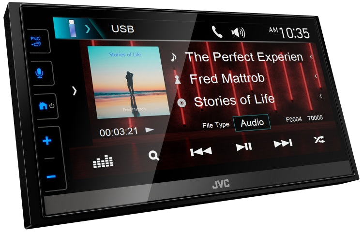 JVC KW-M788BH In Dash Digital Media Receiver 6.8" Screen Apple CarPlay Android Auto USB Mirroring Maestro HD Radio HDMI Bluetooth