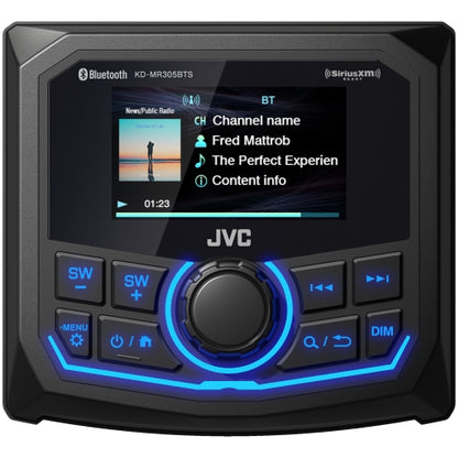 JVC KD-MR305BTS Digital Media Receiver Marine Bluetooth 2.7" Color Display Dust and Waterproof