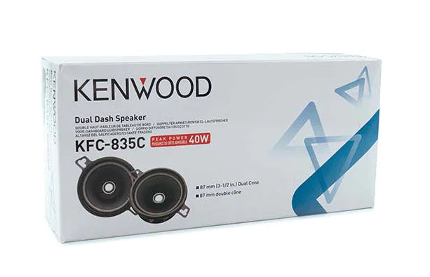 Kenwood KFC-835C 1-Way 3-1/2" Round Speaker System, 40W Max Power PAIR