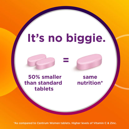 Centrum Minis Women's Daily Multivitamin for Immune Support with Zinc & Vitamin C, 160 Ct 80 Day Supply