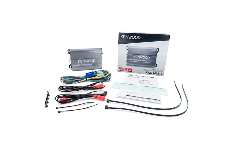 Kenwood KAC-M1814 Compact 4-Channel Digital Amplifier 400 Watts - Marine, Auto, ATV, Motorcycle