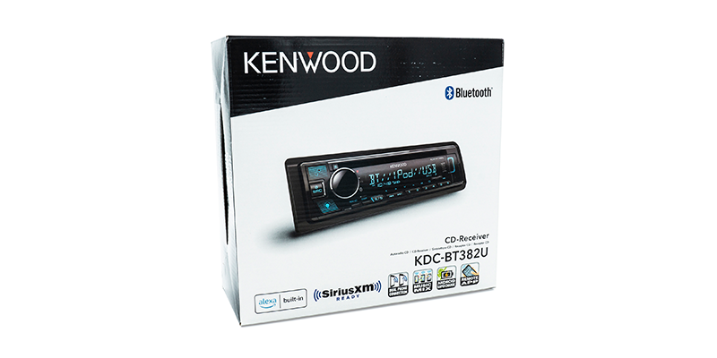 Kenwood KDC-BT382U CD Car Receiver Bluetooth Alexa Front USB & AUX In 3 Preouts