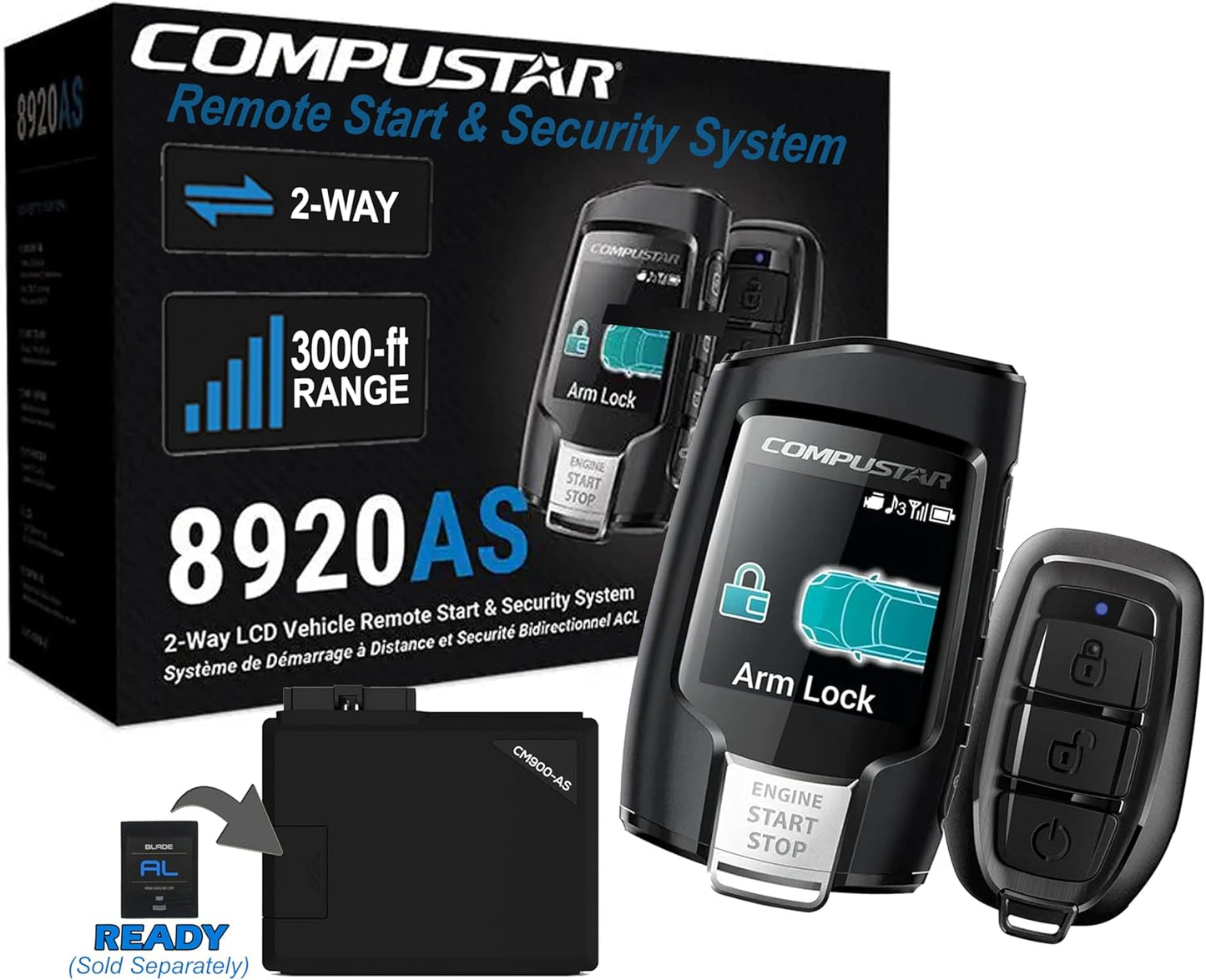 COMPUSTAR CS8920-AS  All-in-One 2-Way Remote Start + Alarm Bundle + BLADE-AL BYPASS MODULE