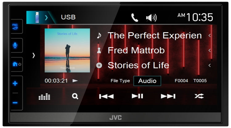 JVC KW-M785BW Car In Dash Receiver 6.8" SCreen Wiresless Carplay and Android Auto HDMI Bluetooth Maestro