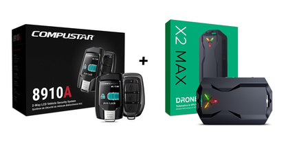 Compustar CS8910A ALARM SYSTEM  2Way Remote and X2MAX-LTE Drone Module