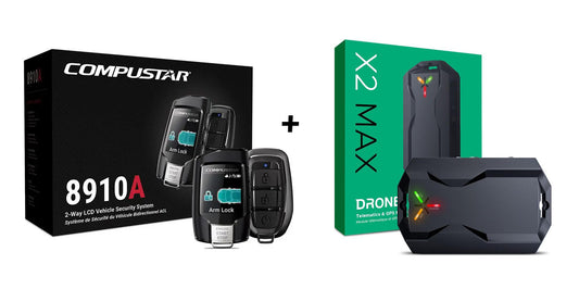 Compustar CS8910A ALARM SYSTEM  2Way Remote and X2MAX-LTE Drone Module