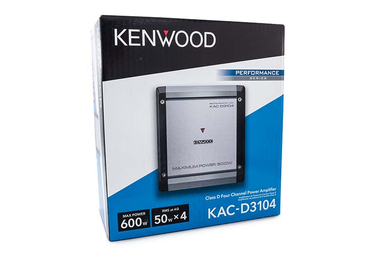 Kenwood KAC-D3104 Class D 4-Channel Car Audio Amplifier 600 Watts Max Power