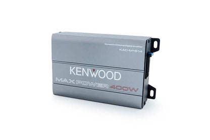 Kenwood KAC-M1814 Compact 4-Channel Digital Amplifier 400 Watts - Marine, Auto, ATV, Motorcycle