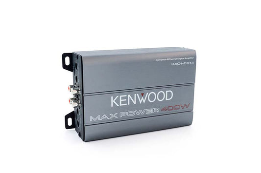 Kenwood KAC-M1814 Compact 4-Channel Digital Amplifier 400 Watts - Marine, Auto, ATV, Motorcycle